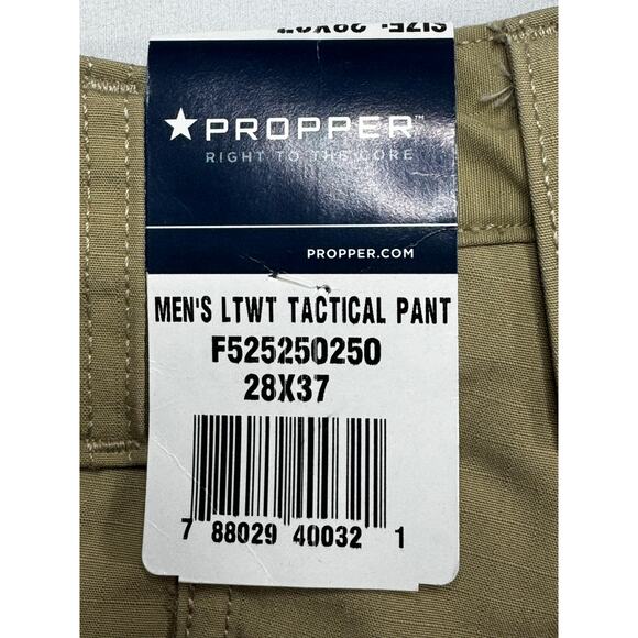 NWT Propper Men's Lightweight Tactical Khaki Cargo Pants - Size 28x37 *UNHEMMED* - Picture 3 of 5